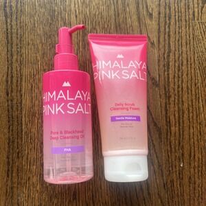 HIMALAYA PINKSALT Pore & Blackhead Deep Cleansing Oil + Daily Scrub Cleansing
